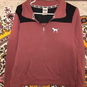 PINK Half Zip Sweatshirt